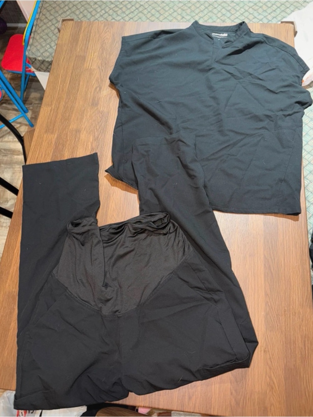 Kids Black Active Leggings and Top Set
